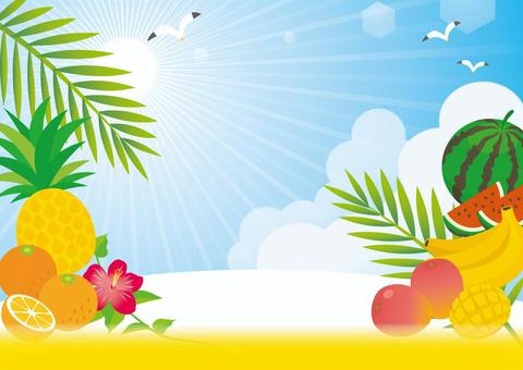 Tropical background_horizontal, JPG and AI Tropical background_horizontal, southern country, resort, vacation, JPG and AI