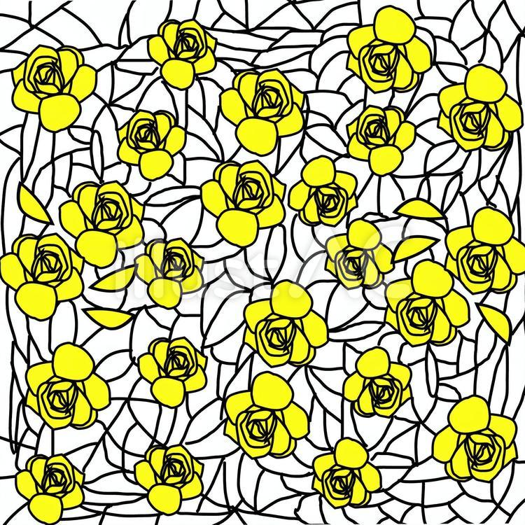 バラ　花　背景　柄　飾り　模様　黄 バラ,花,背景のイラスト素材