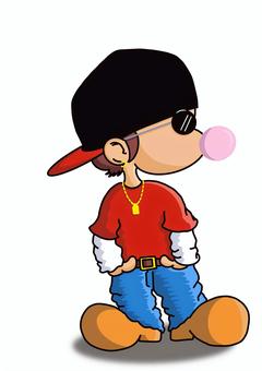 Illustration, hip-hop, óculos de sol, chapéu, 