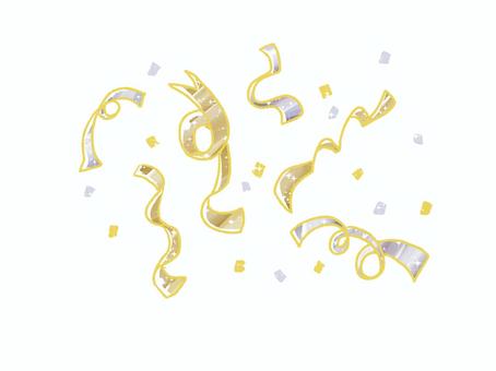 銀テープのイラスト 銀テープ,金,銀,ライブ,リボン,テープ,アンコール,アイドル,手描き,かわいいのイラスト素材