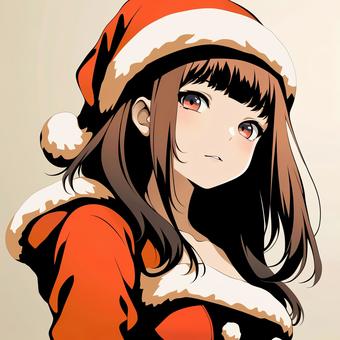 サンタの格好をしたアニメ調の美少女4