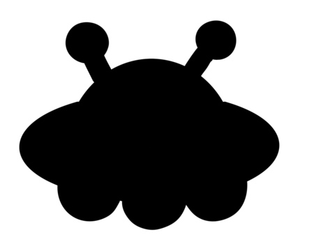 Ufo シンプル モノクロイラスト 無料イラストなら イラストac