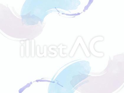 和風モダンな水彩風のフレーム背景 ブルー