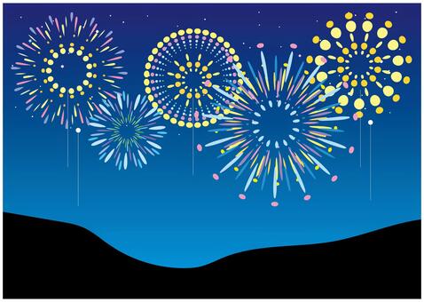 Illustration, fireworks, summer, fireworks display, 