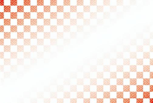 ハガキサイズ背景和柄 市松 紗綾形 紅白 ハガキサイズ背景和柄 市松 紗綾形 紅白 背景,和風,和柄,市松柄,紅白,格子,紗綾形,グラデーション,年賀状,日本のイラスト素材