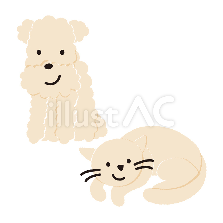 犬と猫 犬,猫,ペットのイラスト素材