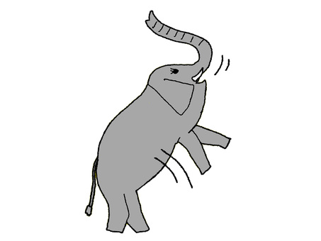 象 象 象,アップ,動物,pop調,手描き,挿絵,ワンポイント,素材,商用可,無料のイラスト素材