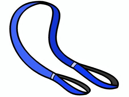 スリングのアイコン『青』 スリング,資材,重量物,吊る,道具,器具,工場,建設現場,モチーフ,カラーのイラスト素材