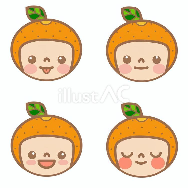 みかんちゃん 人物,アイコン,かわいいのイラスト素材