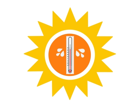 Illustration, summer, hot, extremely hot day, 
