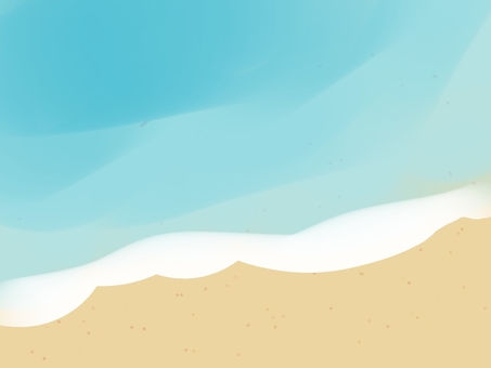 Illustration, mare, spiaggia di sabbia, onda, 