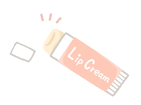 リップクリーム リップクリーム,唇,塗る,保湿,ピンク色,化粧品,メイク,身だしなみ,スティック,回すのイラスト素材