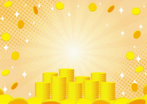 Stacked coins background material, , JPG