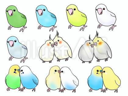 インコイラストセット