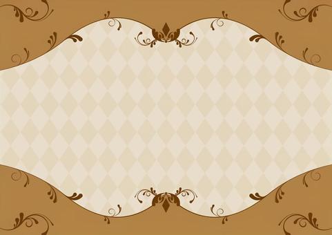 金色のおしゃれな蔦模様のフレーム素材 蔦,曲線,植物,洋風,模様,金色,フレーム,背景のイラスト素材