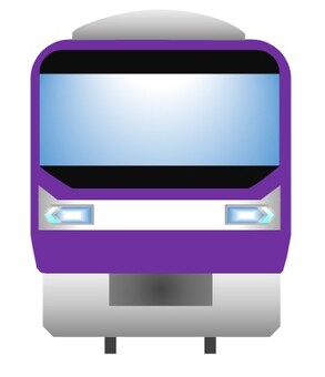 電車106 電車,正面,列車,通勤,前,通学,公共交通機関,トレイン,鉄道,交通のイラスト素材