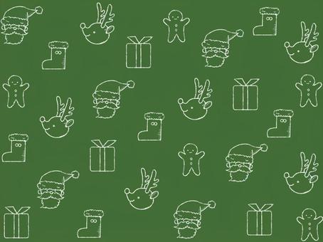 Christmas background (green), santa claus, people, reindeer, JPG