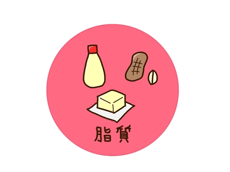 家庭科　5大栄養素　脂質 脂質,家庭科,5大栄養素,体,動かす,エネルギー,バランス,食べ物,三大栄養素,バターのイラスト素材