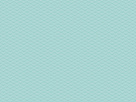 青海波A（浅葱色） 青海波,波模様,パターン,背景,波,和風,和柄,シームレス,緑,青緑のイラスト素材