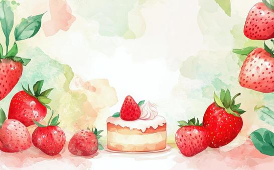 Strawberry and shortcake message card_1, JPG Strawberry and shortcake message card_1, strawberry, cake, message card, JPG