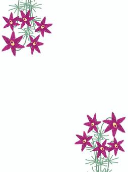 オキナグサ B 翁草,シンプル,えんじ色,グリーン,山野草,かわいい,きれいのイラスト素材