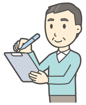  ニット中年男性-003-バスト