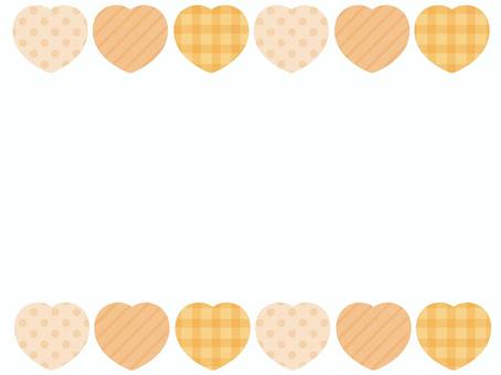 Illustration, heart, frame, gingham check, 