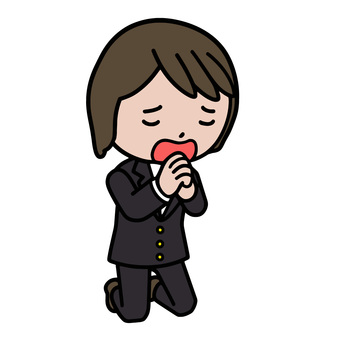 行動する人物 祈り,葬式,追悼,別れ,悲しみ,哀悼,弔い,静寂,宗教,信仰のイラスト素材