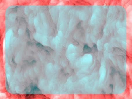 ふちどり付きスモーク柄フレーム＿01 スモーク,ふちどり,枠,デザイン,アレンジ,横長,横型,フレーム素材,1枚,透過のイラスト素材