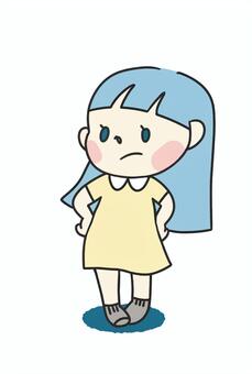 女の子 女の子,子供,かわいい,ワンピース,絵本のイラスト素材
