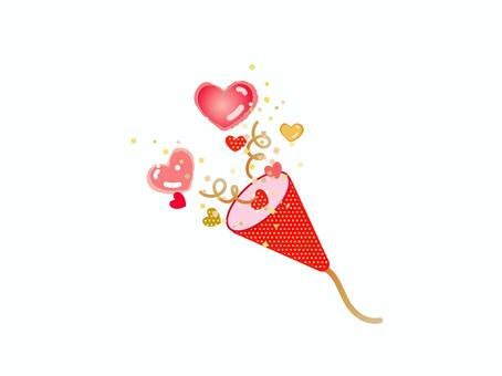 ハートクラッカー B アイコン,チラシ,生活,クラッカー,バレンタイン,クリスマス,ハロウィン,合格,お誕生日会,お祝いのイラスト素材
