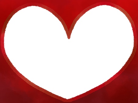 シンプルなハートフレーム ハート,フレーム,枠,手描き,背景透過,シンプル,バレンタイン,愛,素材,恋愛のイラスト素材