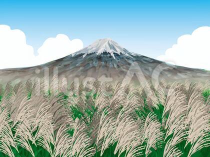 富士山とススキ畑