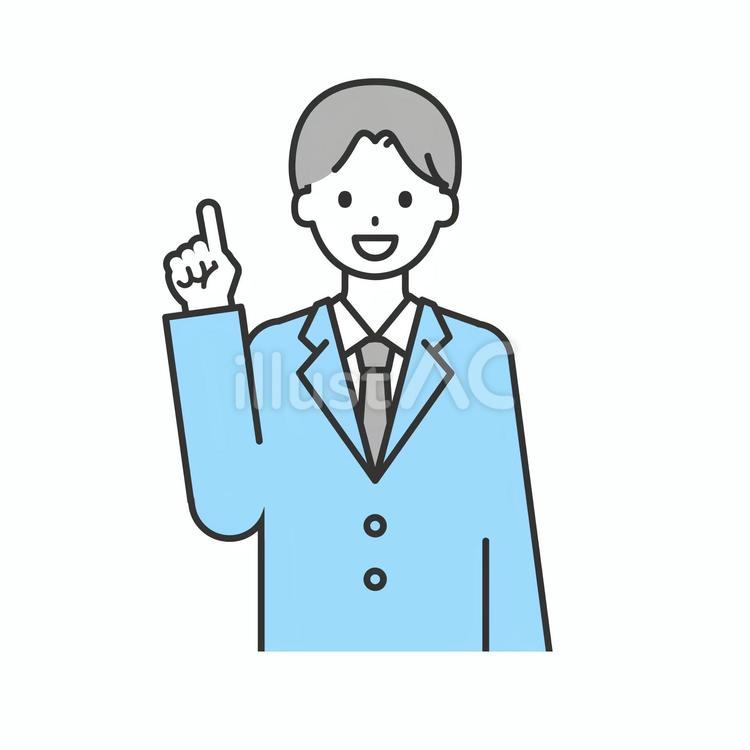SS単体_学生の男性03 こども,中学生,高校生のイラスト素材