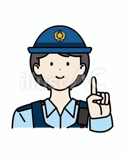 女性警察官青Yシャツ防刃チョッキポイント