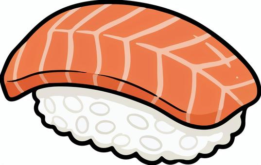 サーモンのお寿司 寿司,酢飯,ご飯,ライス,高級,魚,ランチ,ディナー,ベクター,サーモンのイラスト素材