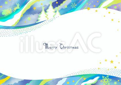 クリスマスのフレーム016