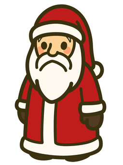 クリスマスサンタクロース　おじいちゃん サンタクロース,サンタ,おじいちゃん,クリスマス,１２月,冬,クリスマスイラスト,イベント,手書き,手描きのイラスト素材