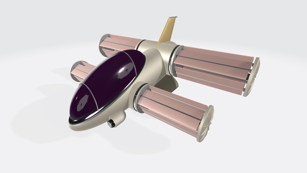 サイクロローター式パーソナル小型飛行機② 垂直離着陸,ドローン,サイクロローター,プロペラ,ライト,コックピット,vtol,飛行機,カッコいいのイラスト素材