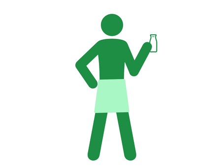 入浴後腰にタオルを巻き牛乳を飲む人(緑) 入浴後腰にタオルを巻き牛乳を飲む人(緑) バスタオル,腰,入浴,温泉,スパ,お風呂,湯上がり,風呂上がり,シャワー,バスタイムのイラスト素材