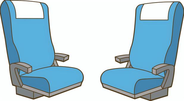 公共交通機関のシート 椅子,シート,座席,鉄道,新幹線,路面電車,地下鉄,モノレール,ライトレール,ケーブルカーのイラスト素材