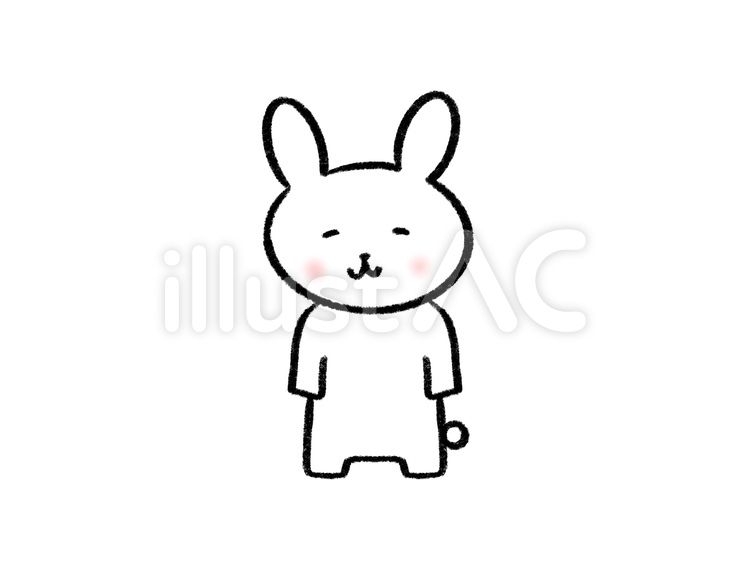 笑顔のうさぎ うさぎ,笑顔,動物のイラスト素材