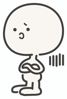 不満なシンプルな人物 不満なシンプルな人物 不満,不服,怒る,腹立たしい,シンプル,人物,動作,かわいい,イラスト,素材のイラスト素材