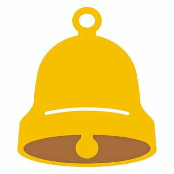 黄色いベル 黄色いベル ベル,鈴,クリスマス,アイコン,冬,オーナメント,シンプル,12月,黄色,素材のイラスト素材