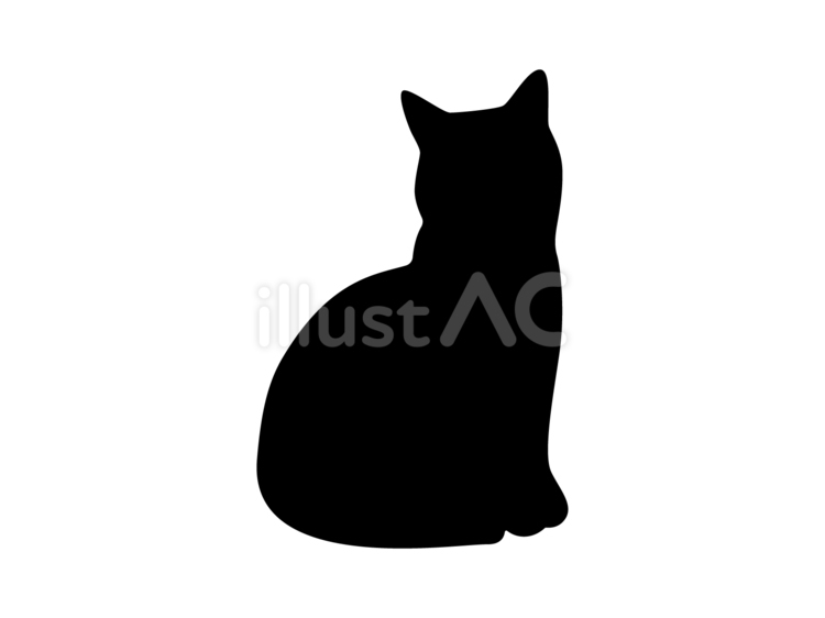 猫　シルエット　素材 猫,シルエット,影絵のイラスト素材