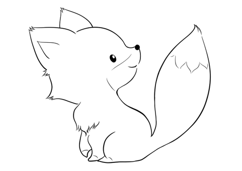 狐 狐,動物,生物,生き物,野生,シンプル,アイコン,可愛い,白,モノクロのイラスト素材