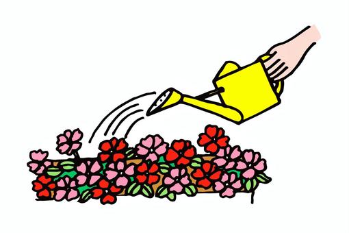 花の水やり 手,ベクター,園芸,道具,挿し絵,植木鉢,スコップ,フラワースタンド,花屋,土のイラスト素材
