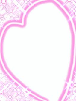 プリントシール風ハートフレーム プリントシール,ハート,キラキラ,ピンク,ラブリーのイラスト素材