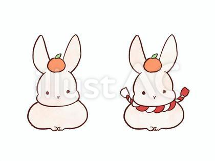 お餅みたいなうさぎ