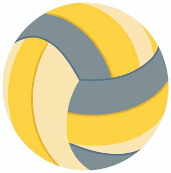 バレーボール（くすみカラー） バレー,ボール,くすみ,カラー,アイコン,挿絵,透過,白背景,シンプル,無料のイラスト素材